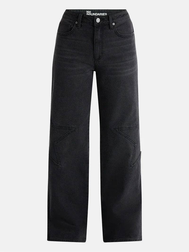 No Boundaries Mid-Rise Star Jeans, 31" Inseam, Women's | Walmart (US)