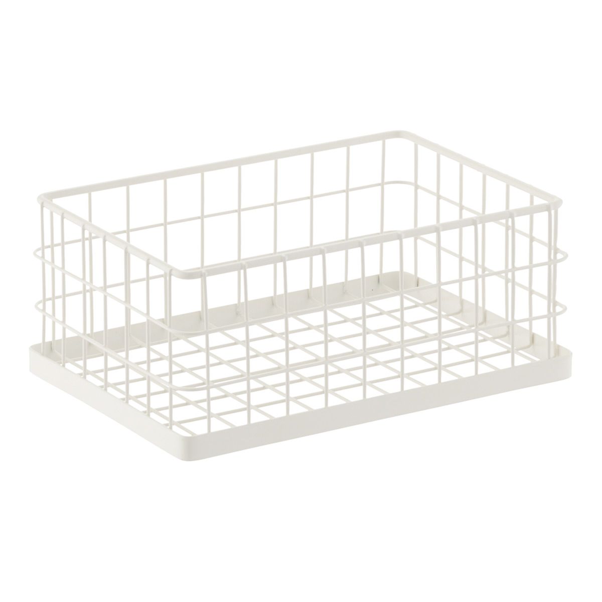 White Stacking Wire Bins | The Container Store