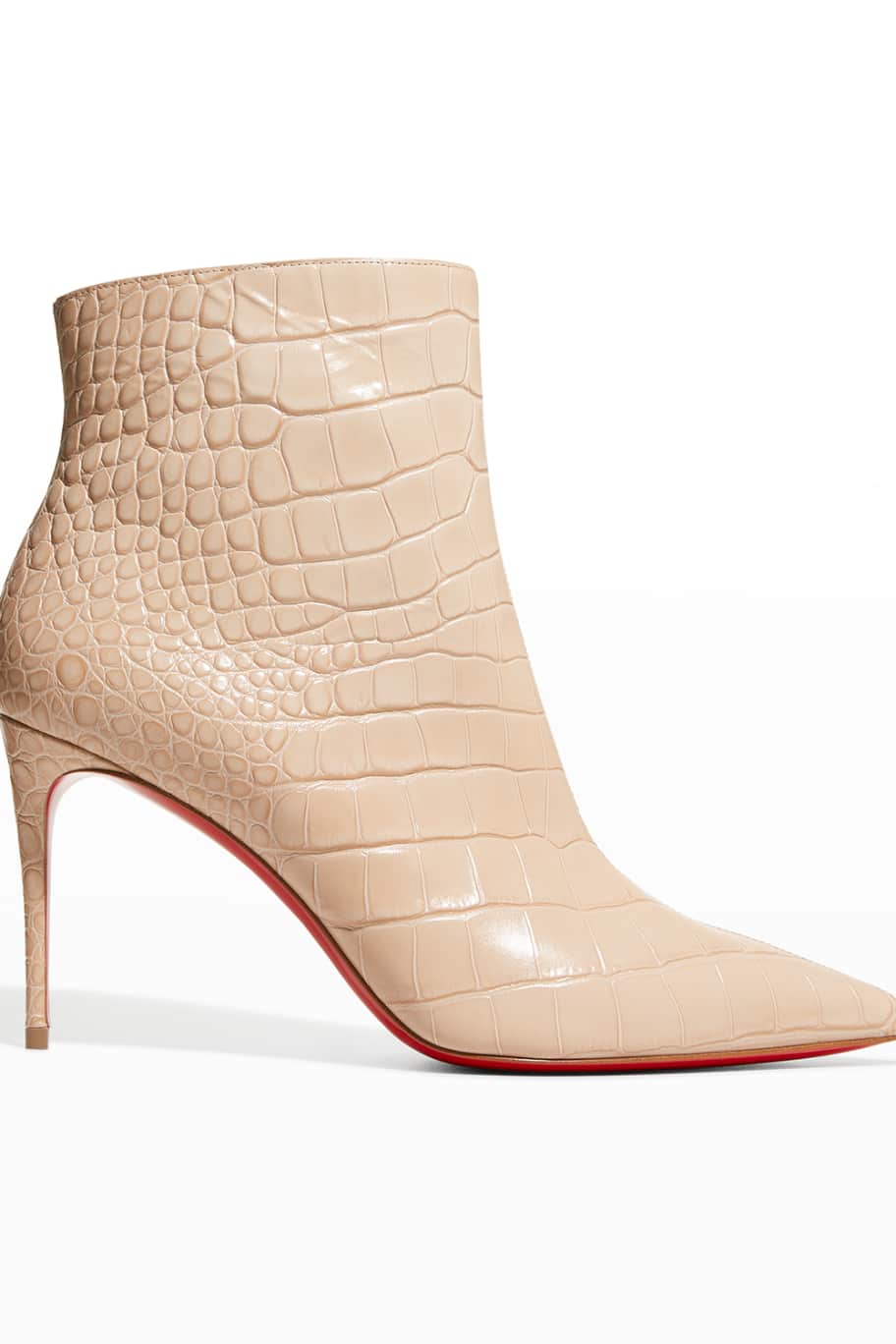 Christian Louboutin So Kate Mock-Croc Red Sole Ankle Booties | Neiman Marcus