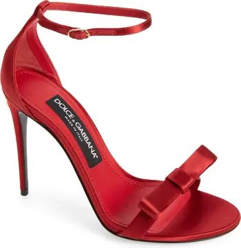Dolce&Gabbana Kiera Bow Ankle Strap Sandal (Women) | Nordstrom | Nordstrom