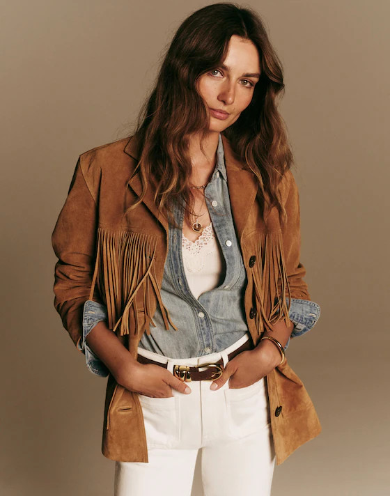 Fringe Shirt-Jacket in Suede | Madewell | Madewell