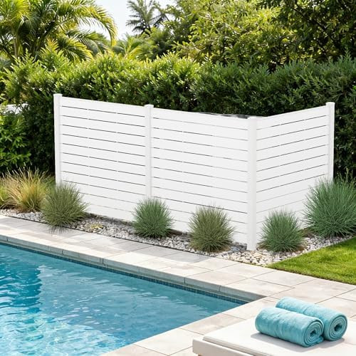 50" W x 48" H Outdoor Privacy Screens Aluminum Post, Air Conditioner Fence Panels, Pool Equipment... | Amazon (US)