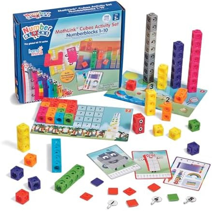 hand2mind MathLink Cubes Numberblocks 1-10 Activity Set, 30 Preschool Learning Activities, Counti... | Amazon (US)