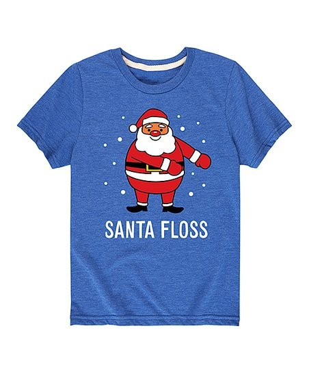 Royal Blue 'Santa Floss' Tee - Toddler & Kids | Zulily