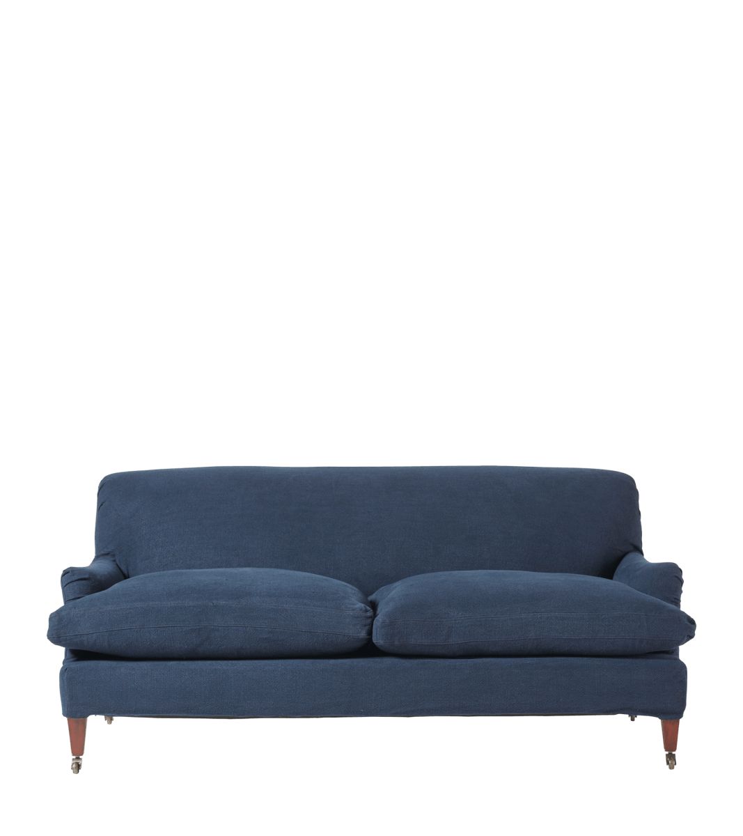Linen Slip cover For Coleridge 3-Seater Sofa - Pure Navy | OKA US