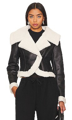 superdown Sierra Faux Fur Jacket in Black from Revolve.com | Revolve Clothing (Global)