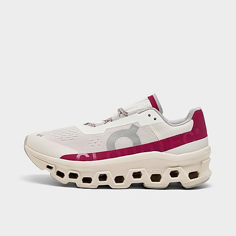 Women's Cloudmonster Running Shoes in Ivory/Grenadine Size: 9.5 | Finish Line (US)