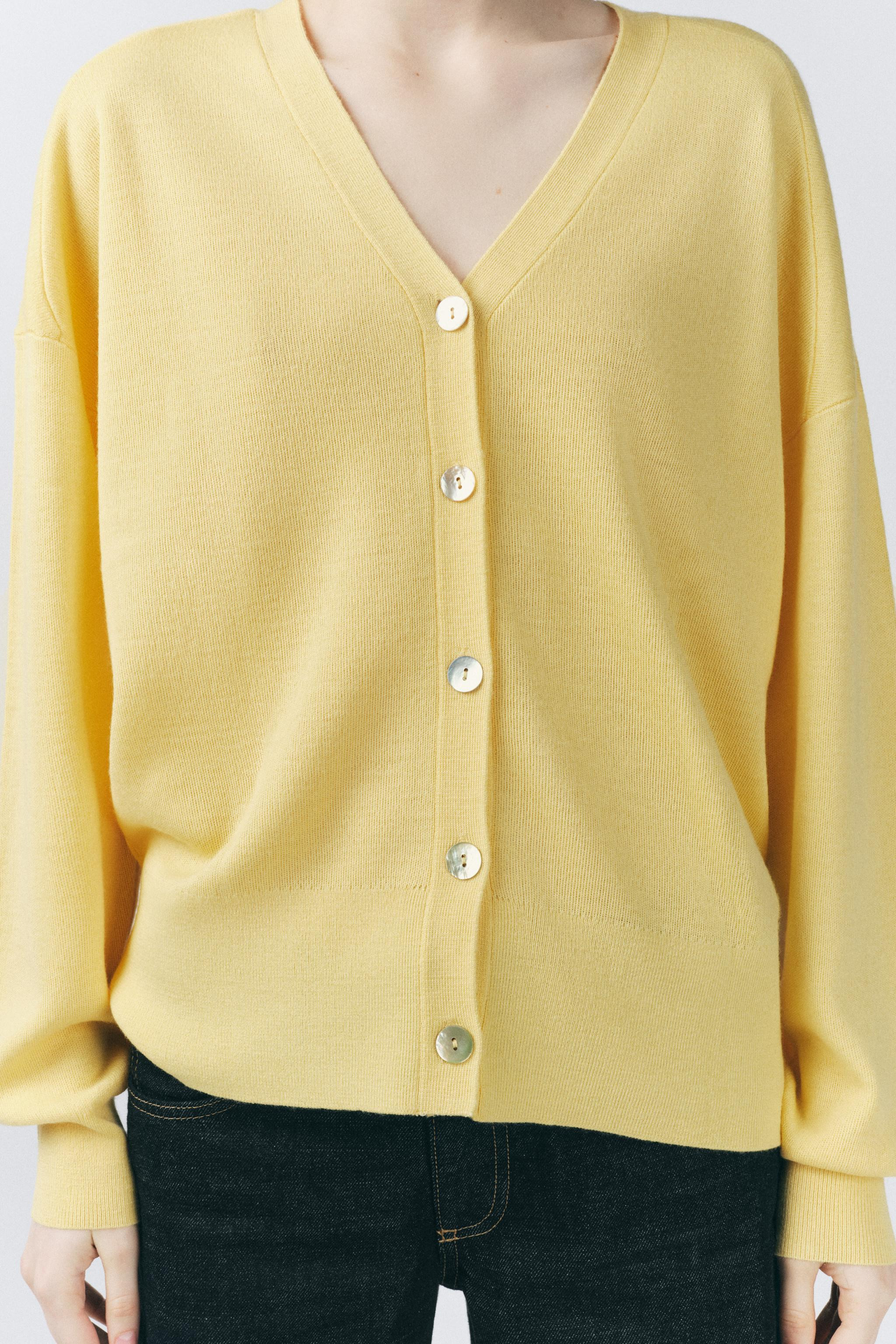 PLAIN KNIT WOOL CARDIGAN | Zara US