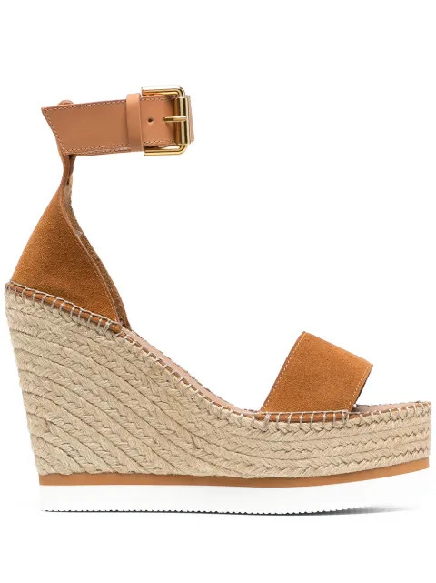 See By Chloé Suede Wedge Sandals - Farfetch | Farfetch (CA)
