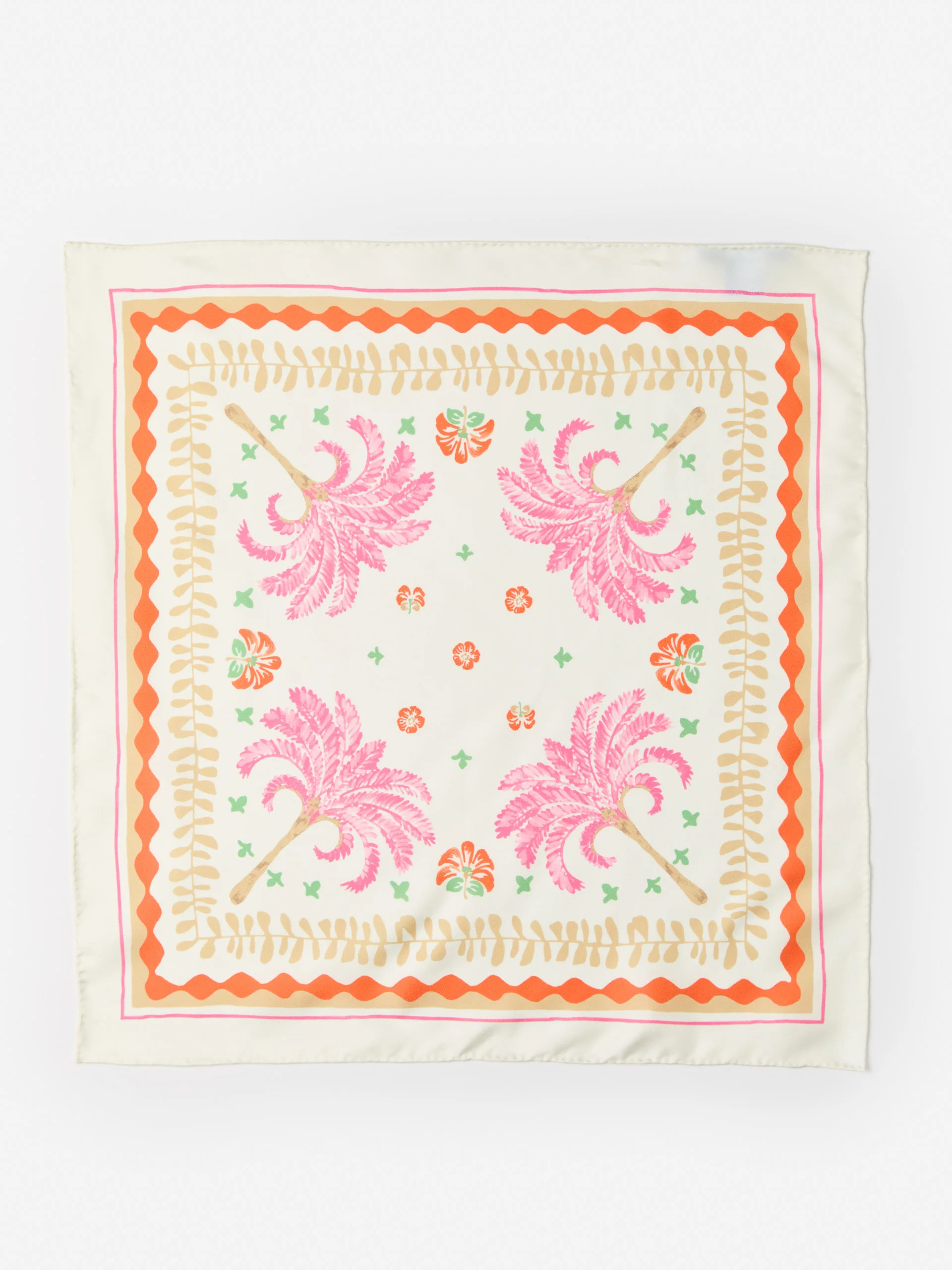 Nikka Silk Scarf in Palm Court | J.McLaughlin