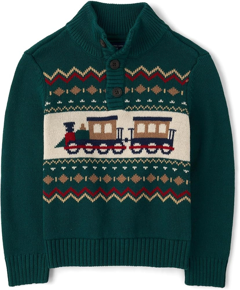 The Children's Place Baby-Boys and Toddler Long Sleeve Mock Neck Pullover Sweater | Amazon (US)