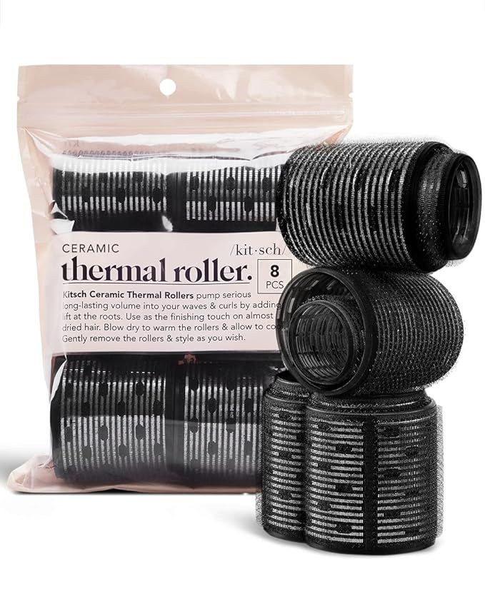 Kitsch Ceramic Thermal Hair Rollers for Short Hair - Velcro Rollers | Rollers Hair Curlers for Lo... | Amazon (US)