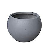 Kasamodern Round Ball Outdoor/Indoor Concrete Pot Planter, Large, Grey | Amazon (US)