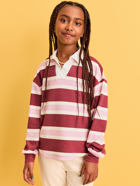 Oversized Rugby Polo Shirt for Girls | Old Navy (US)
