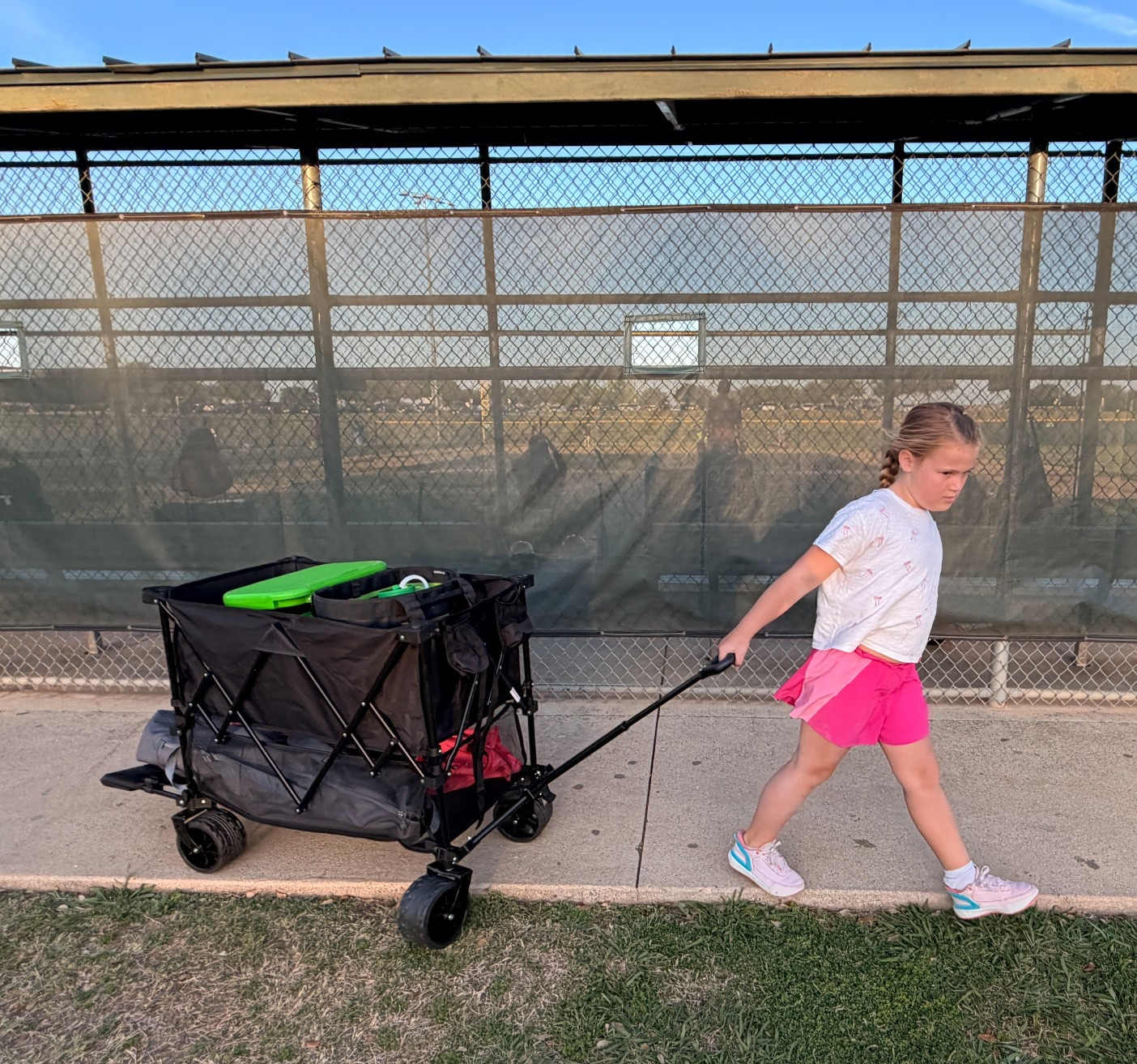 Can’t go to the baseball fields without our double decker wagon. Has a spot for chairs underneath which is a game changer from the wagon we had before. #baseballmom #sportsmom

#LTKmomlife #LTKKids