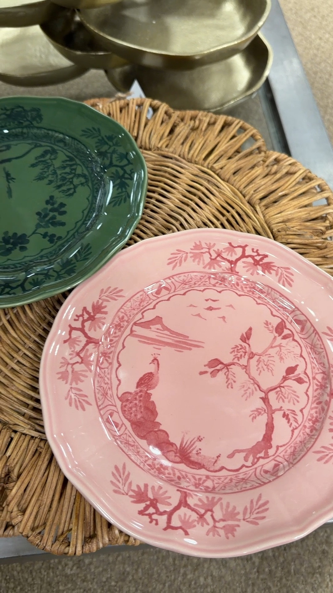 Look for less Ginori inspired plates