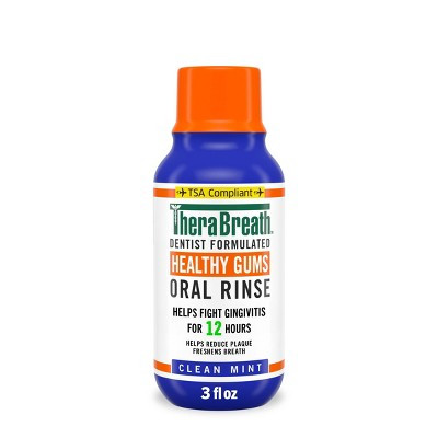 TheraBreath Healthy Gums Mouthwash Antigingivitis - Clean Mint - Travel Size - 3 fl oz | Target