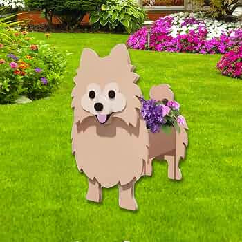 Brown Pomeranian Dog Planter Plant Pots,Cute Dog Flower Planter,Gifts for Pet Lovers,Unique Anima... | Amazon (US)