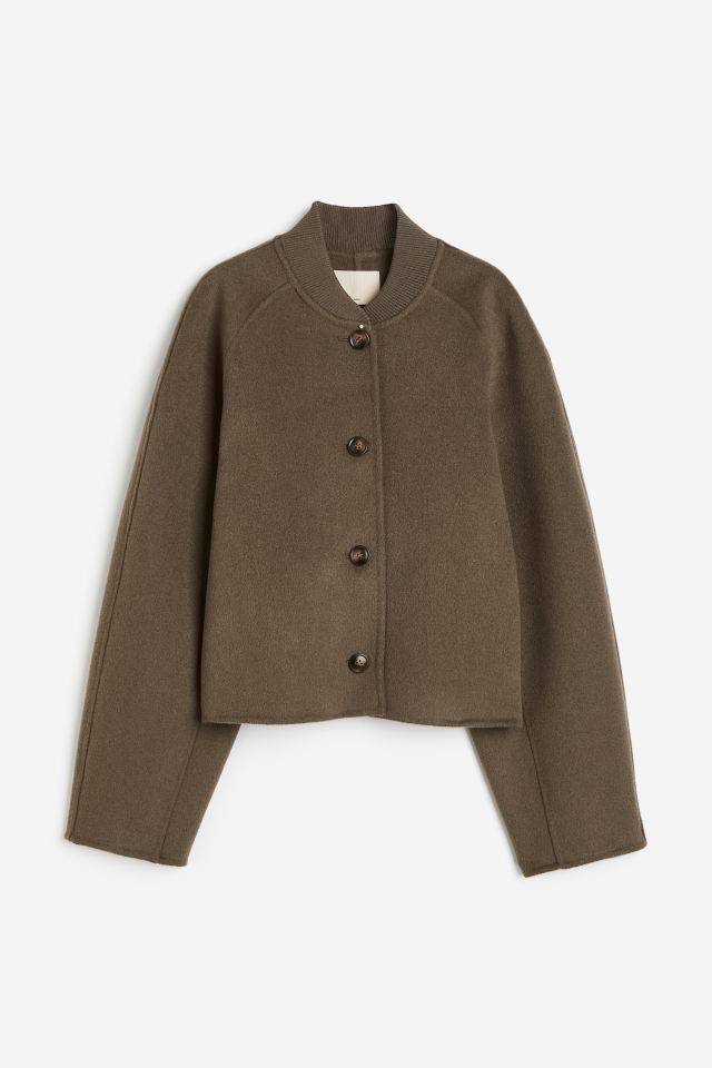 Wool jacket - Dark mole - Ladies | H&M GB | H&M (UK, MY, IN, SG, PH, TW, HK)