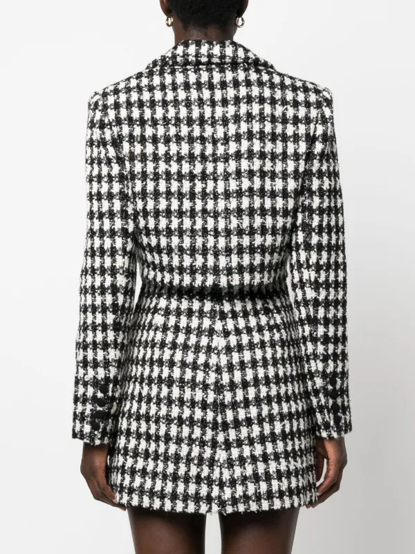 Self-Portrait Houndstooth Blazer Dress - Farfetch | Farfetch Global