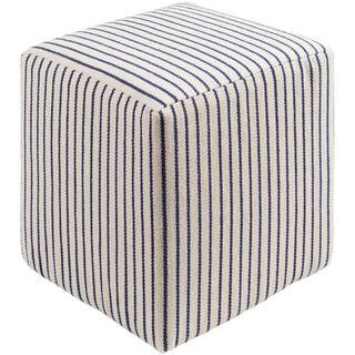 Gerhard Navy Accent Pouf Ottoman | The Home Depot