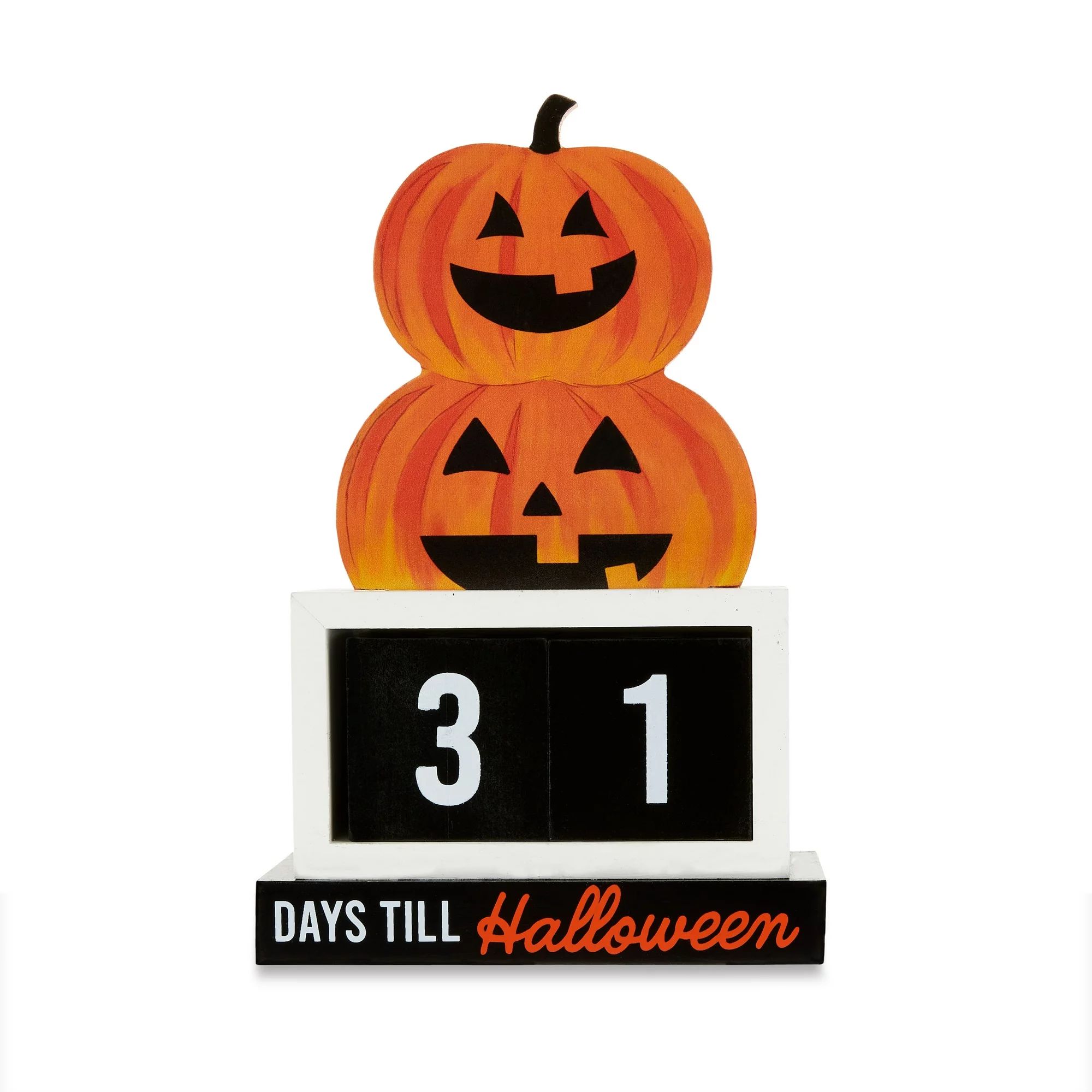 Halloween MDF Jack-O'-Lantern Calendar Decoration, 5.63 in L x 8.25 in H , Way to Celebrate | Walmart (US)