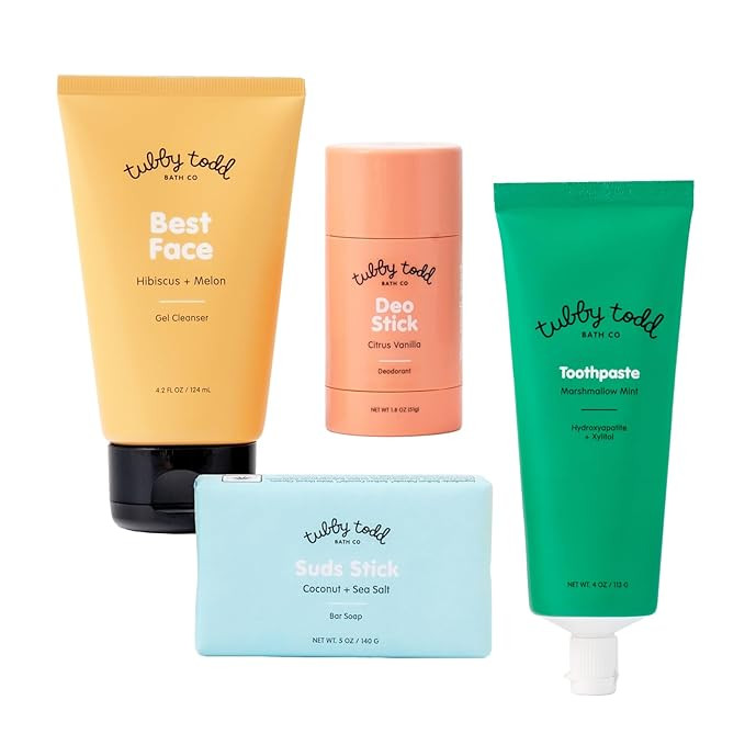 Tubby Todd Kids Sensitive Skincare Routine - The Kickstart Bundle - Gentle Bar Soap 5 Oz, Face Wa... | Amazon (US)