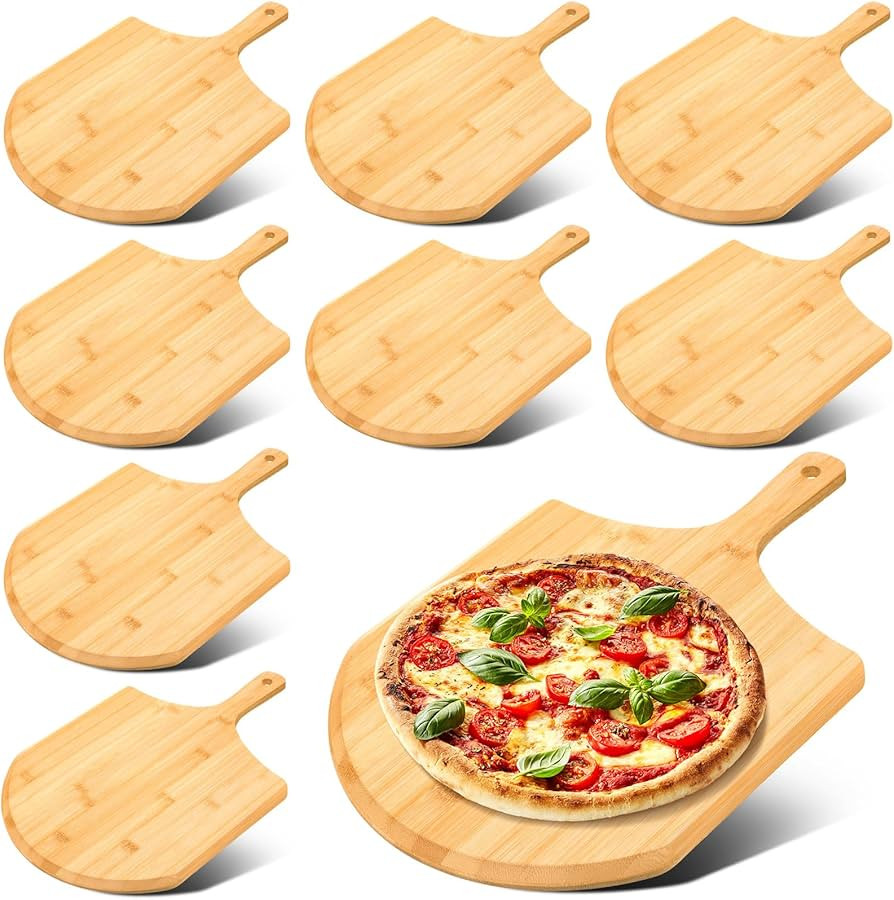 Gerrii 9 Pcs Wooden Pizza Peel 15.75 Inches Bamboo Pizza Peel Pizza Cutting Board Pizza Paddle Sp... | Amazon (US)