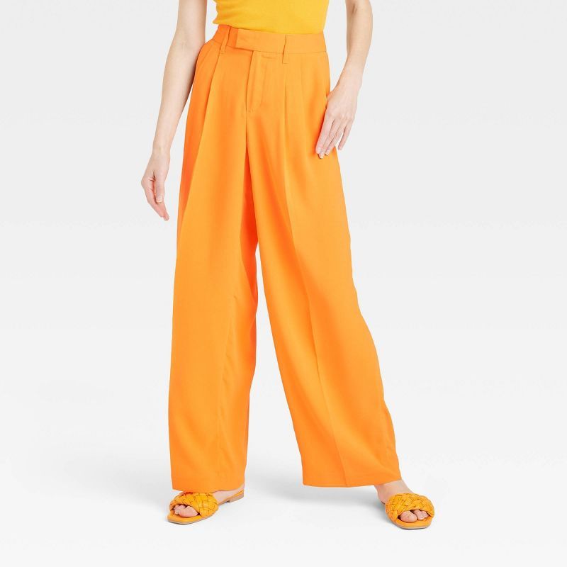 Women's High-Rise Wide Leg Fluid Pants - A New Day™ | Target