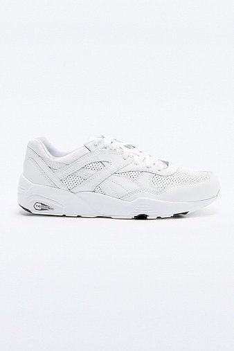 Puma R698 White Leather Trainers - Mens UK 11 | Urban Outfitters EU
