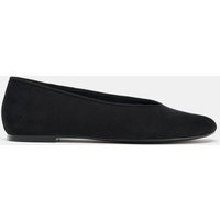 Zara - Flat Suede Ballet Flats - Black - 6 - Woman | Zara UK