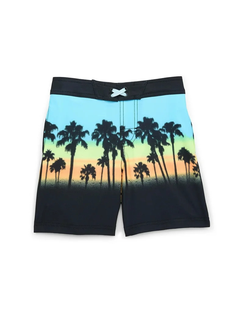 Wonder Nation Boys Quick Dry Swim Trunks with UPF 50+, Sizes 4-18 & Husky | Walmart (US)
