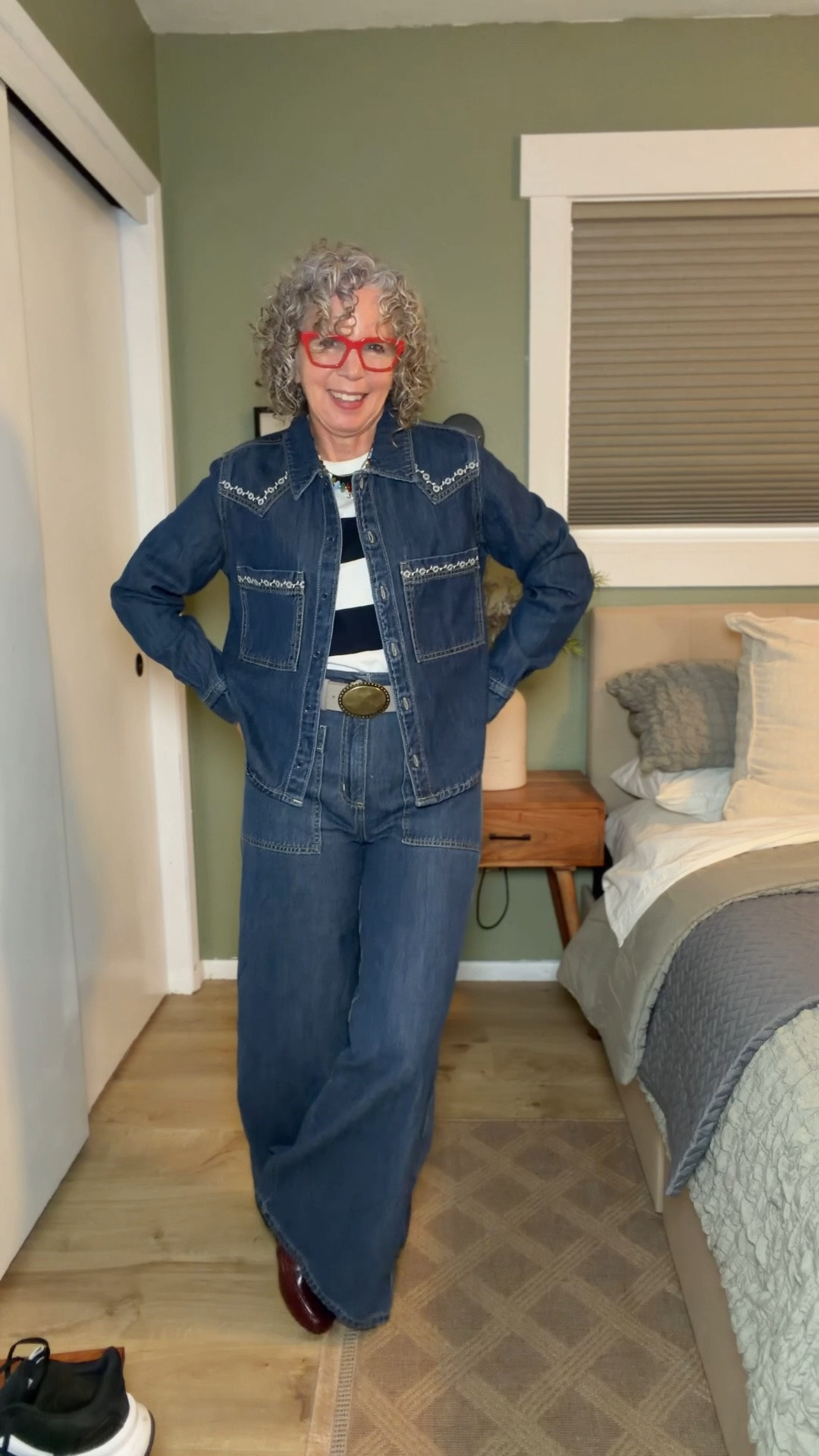 Three Target styles I’m loving for fall 🍁
@Target for all but a couple items Sizing
Denim jeans size 4
Denim jacket S
Belt xx/s
Sweaters small
All shoes are tts
Green pants 4 
Brown pants 4