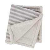 Mud Pie Grey Baby Blanket, Striped Faux Fur | Amazon (US)