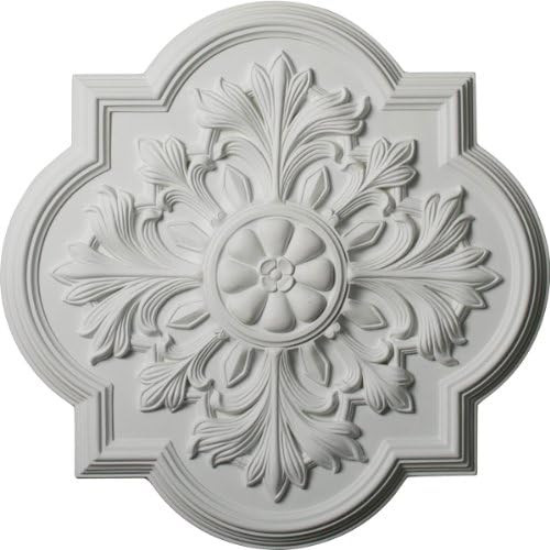 Ekena Millwork CM20BO Bonetti Ceiling Medallion, 20"OD x 1 3/4"P (Fits Canopies up to 5 1/8"), Fa... | Amazon (US)