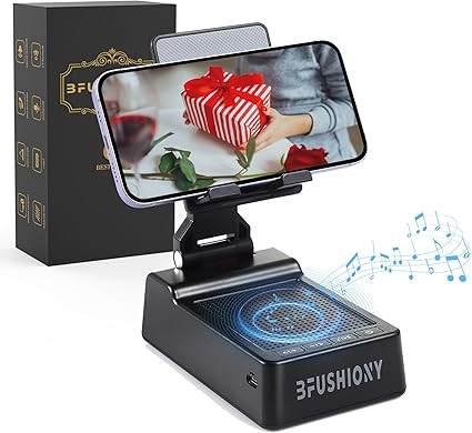 Birthday Gifts for Men - Upgraded Cell Phone Stand with Wireless Bluetooth Speaker Multi-Sync up ... | Amazon (US)