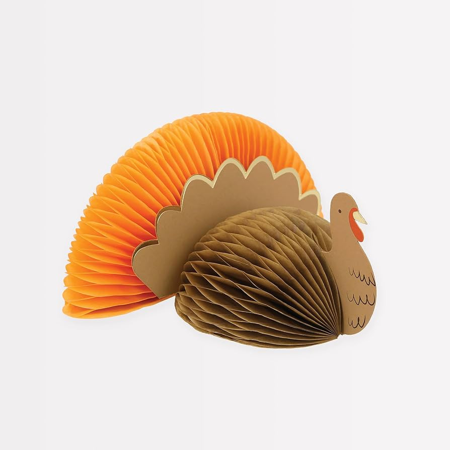 Meri Meri Turkey Place Cards (Pack of 8), 6" x 3" x 4.375" Thanksgiving Place Cards, Reusable Tha... | Amazon (US)