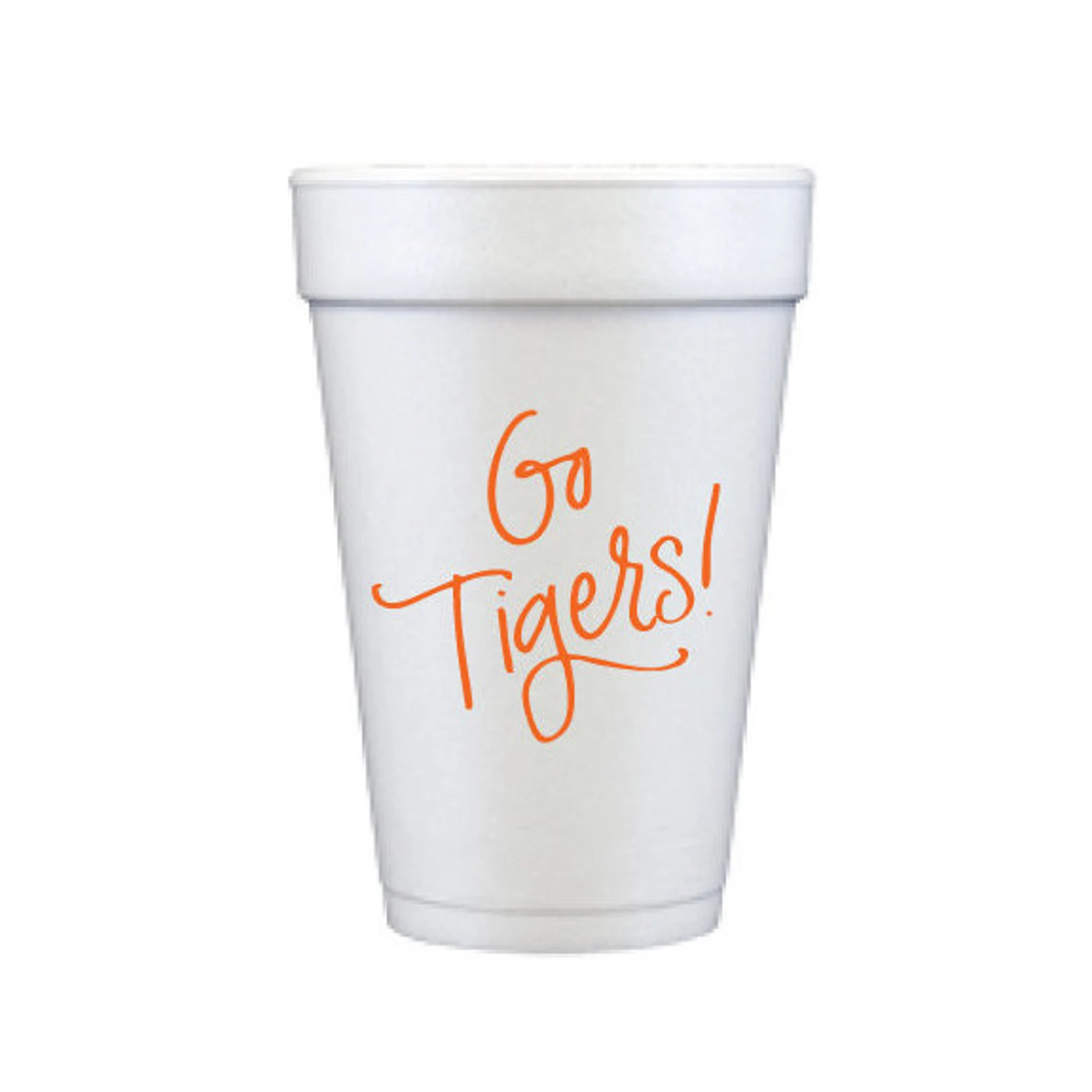 GO TIGERS | Foam Cups (orange) | Etsy (Global)