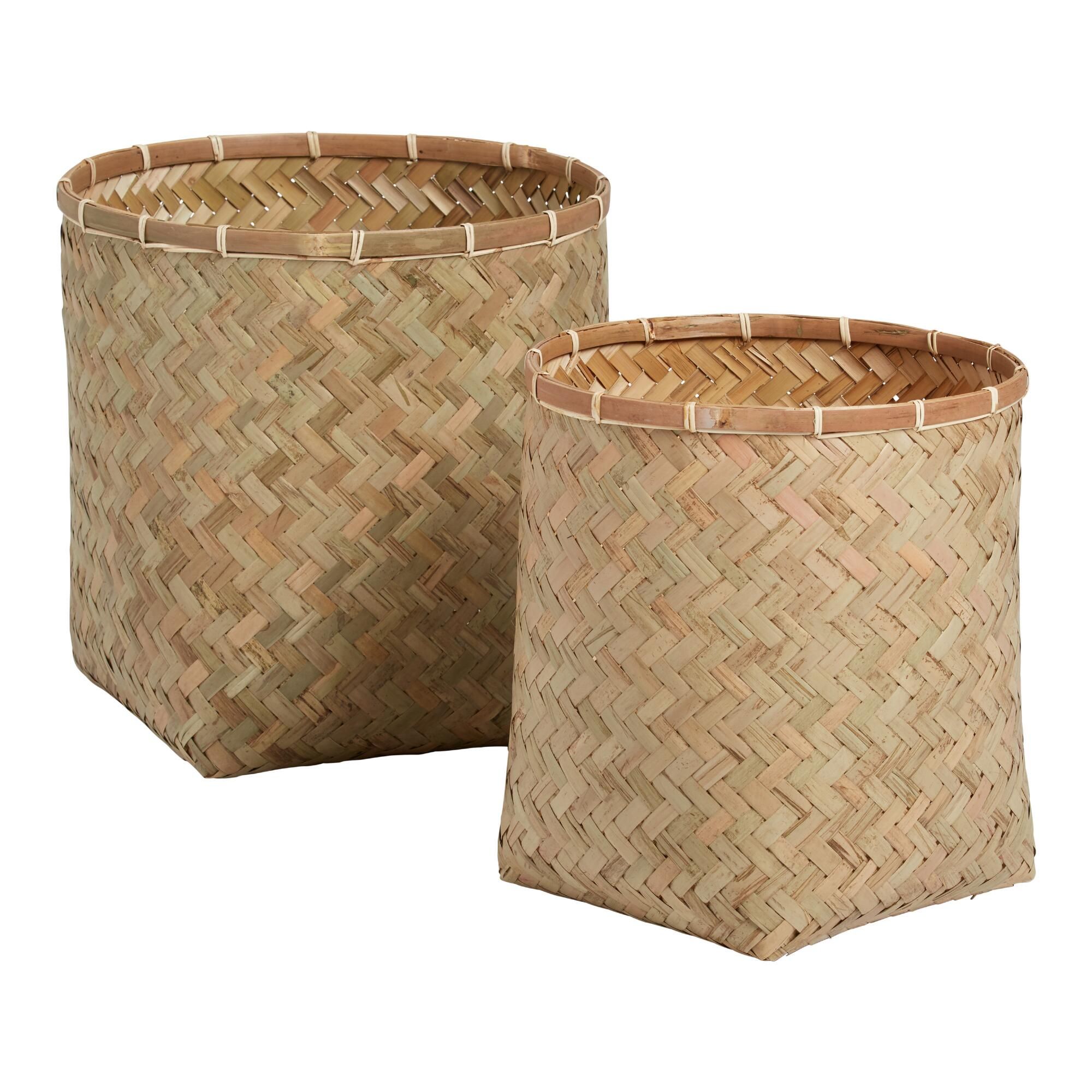 Natural Bamboo Becca Basket - Large by World Market | World Market