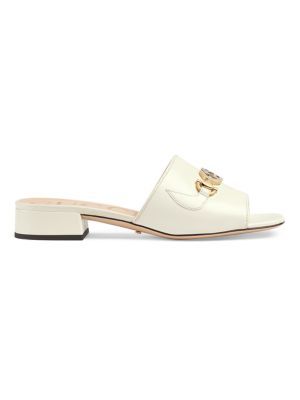 Leather Slide Sandals | Saks Fifth Avenue