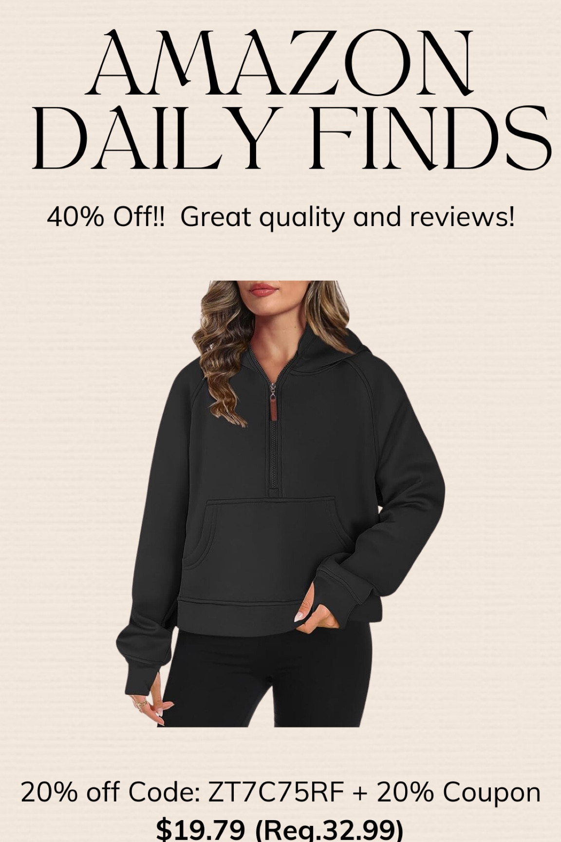 Lululemon look for less pullover!

Scuba pullover, cropped pullover, athleisure outfit 

#LTKcurves #LTKunder50