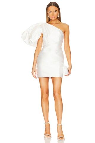 SOLACE London Hayes Mini Dress in Cream from Revolve.com | Revolve Clothing (Global)