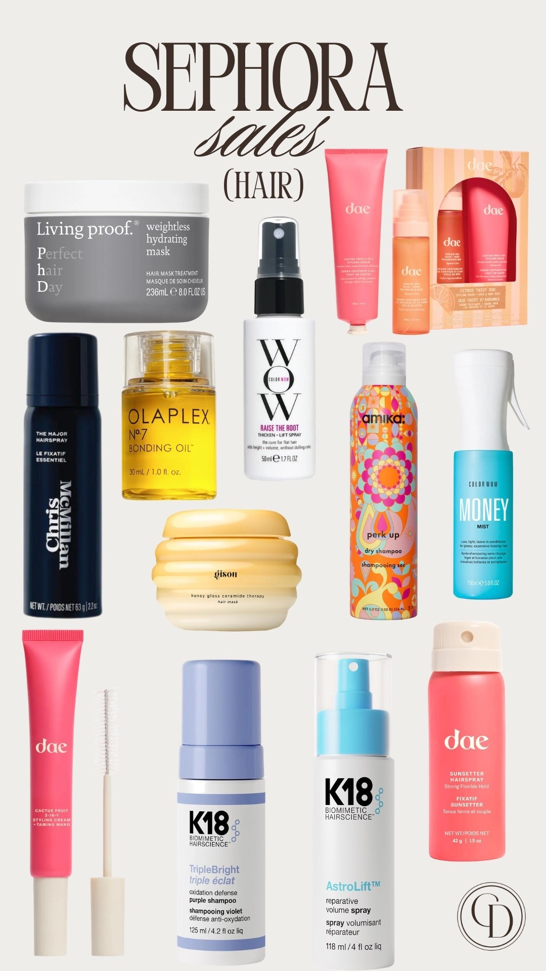 The best hair products for the Sephora sale!!! Hairspray, oils, dry shampoo & more! Everything $ off