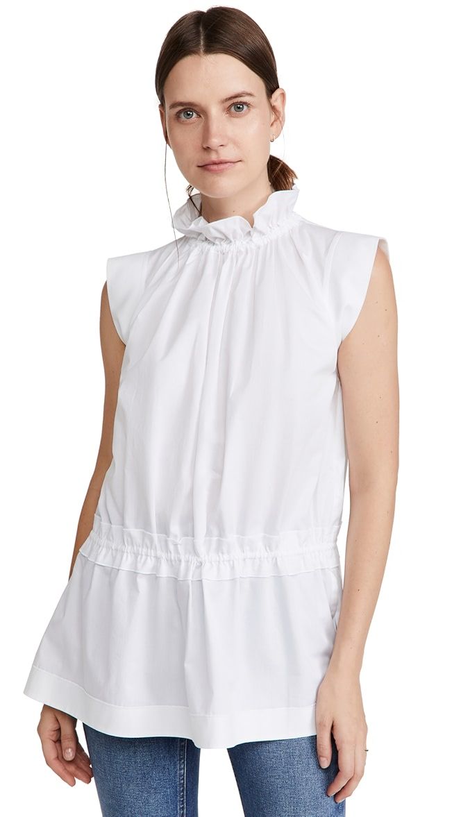 Sleeveless Ruffle Neck Top | Shopbop