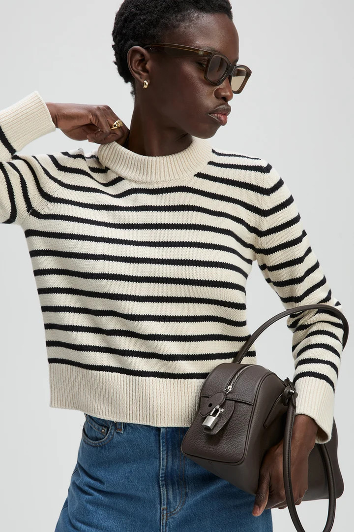 The Favorite Crew in Black & Cream Stripe | Sold Out NYC