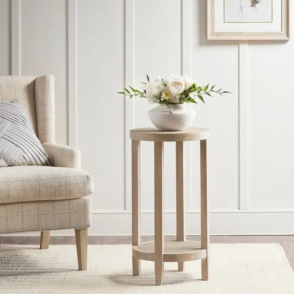 Martha Stewart Harley Reclaimed Wheat Round Accent Table - Bed Bath & Beyond - 29090407 | Bed Bath & Beyond