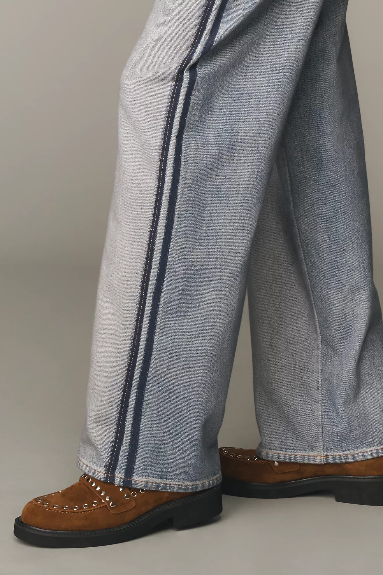 rag & bone Miramar High-Rise Wide-Leg Track Jeans | Anthropologie (US)