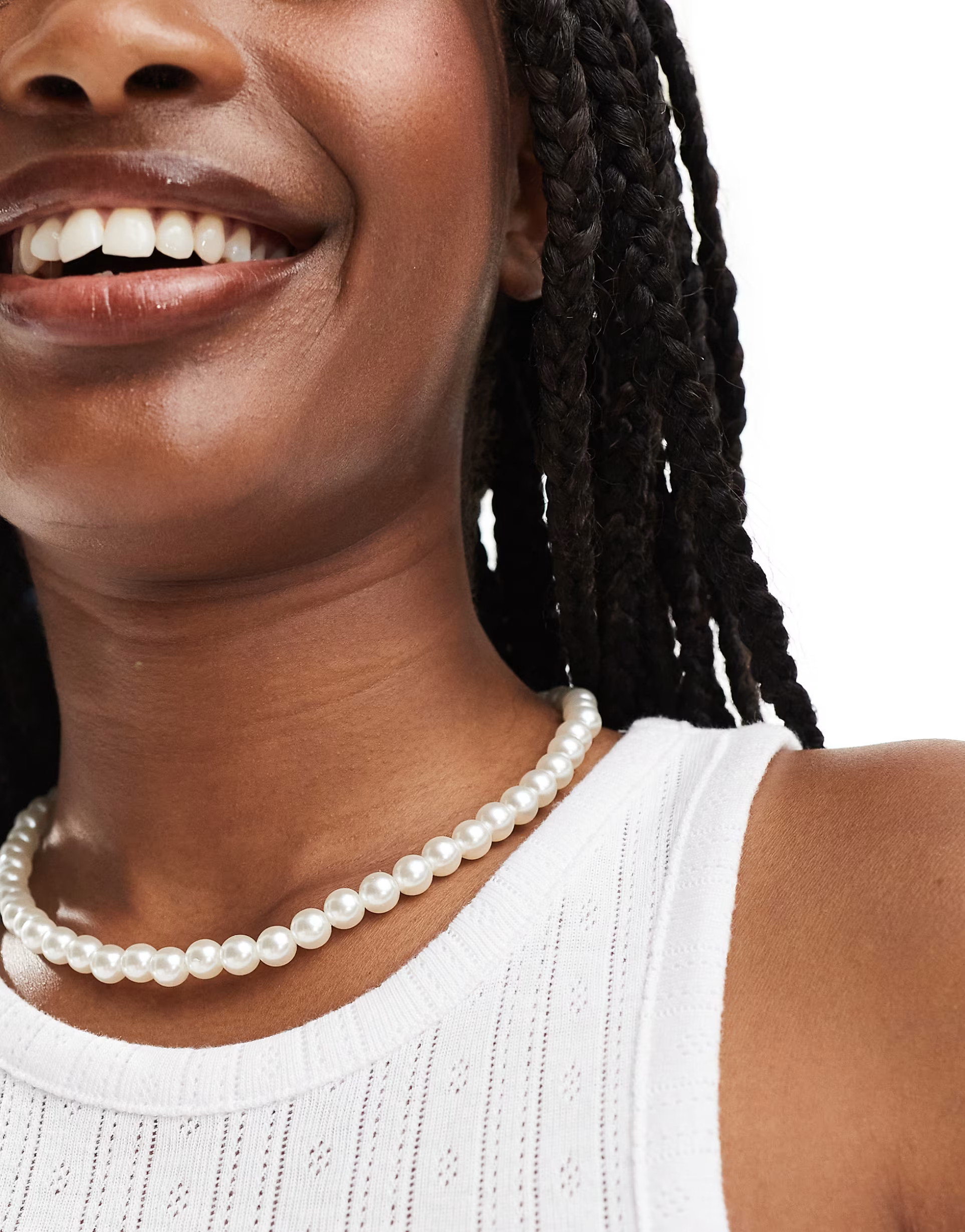 COLOR:PINKKaiia pearl bow tie detail necklace in pinkwindow.asos.performance.markAndMeasure(`pdp:... | ASOS (Global)