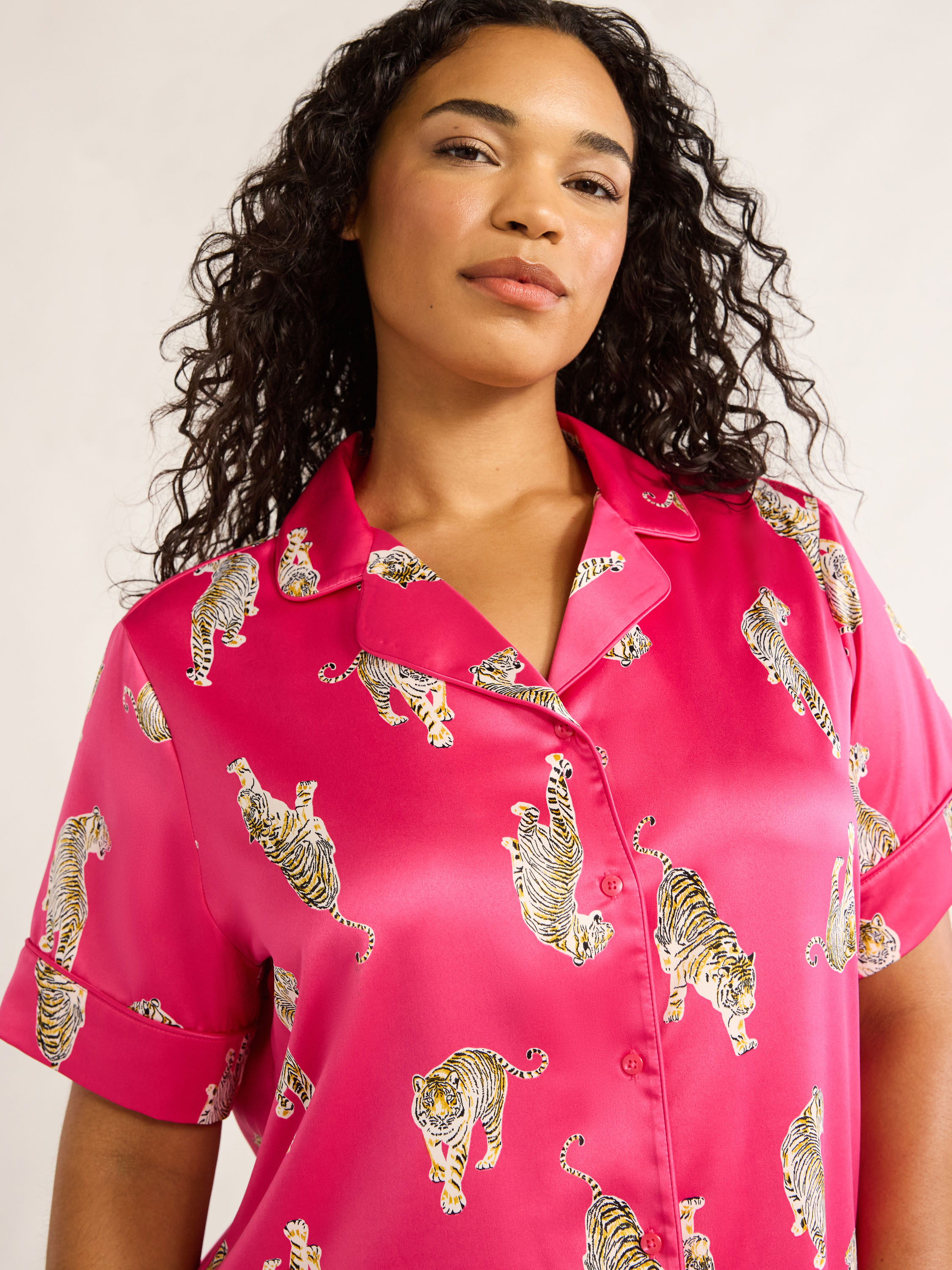 Joyspun Women’s Stretch Satin Shortie Pajama Set, 2-Piece, Sizes XS-3X - Walmart.com | Walmart (US)