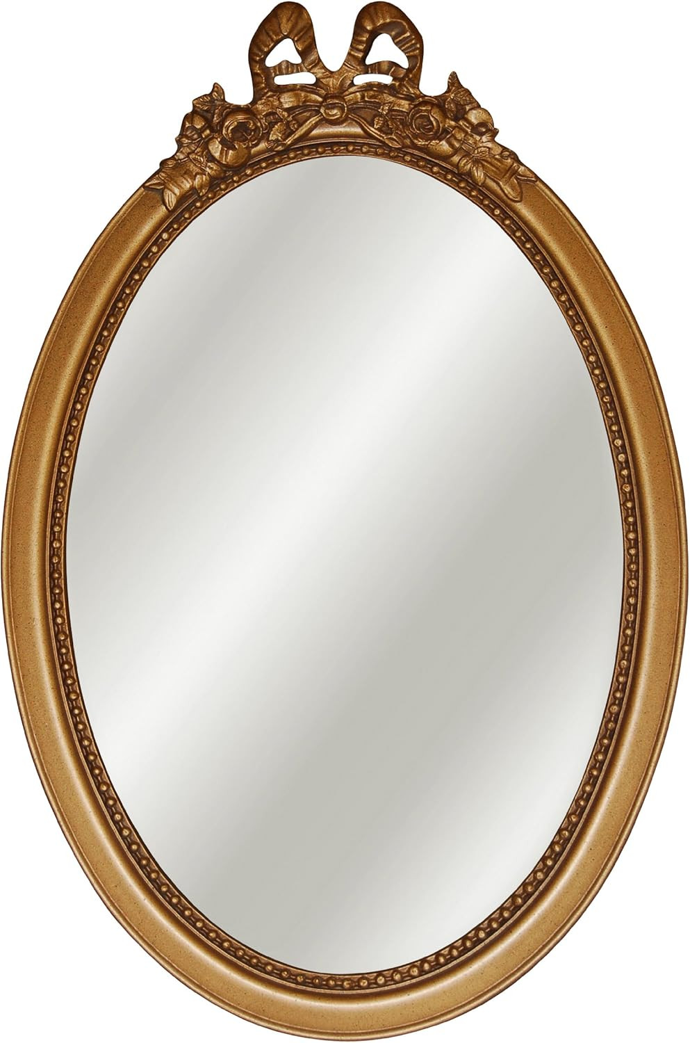 Hickory Manor Oval Mirror with Bow, Antique Gold | Amazon (US)